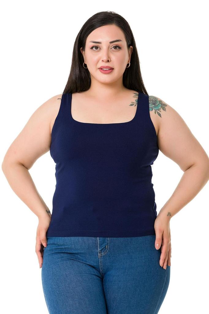 Women's Style Big Size Body Plus Size Strappy Half Lined Viscose Mink Body