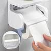 Toilet Tissue Roll Holder Bathroom Paper Rack Adjustable Design Universal Fit Simple Installation Spring Loaded Toilet Roll Holder