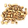 50 Pcs Brass M3*6mm Hollow Double Pass Printed Circuit Board Standoff Hex Spacer