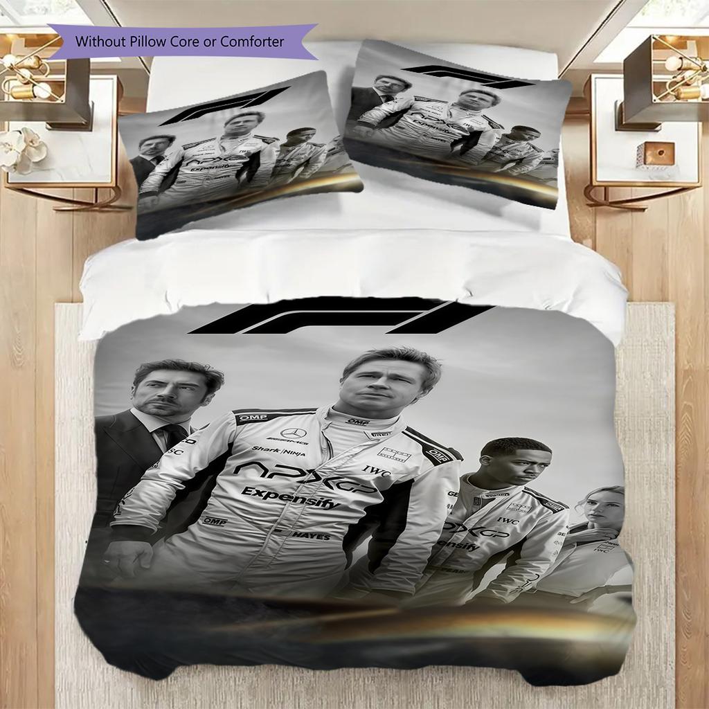 Formula 1 Movie Threepiece Set 1 Duvet Cover 2 Pillowcase Without Core Soft And Comfortable Duvet Cover And Pillowcase