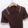2025 Spring/Summer Slim-Fit Short-Sleeve Knitted Polo Collar Dress – Sweet Fashion for Women