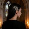 Skull Headpiece for Women Skeleton Hands Hair Clips, Gothic Metal Side Clip Women, Spooky Decorations Halloween Horror Accessories, Punk Rock