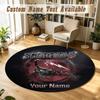 Round Rug Custom NameScorpions Pattern Non Slip Carpet Home Floor Decor