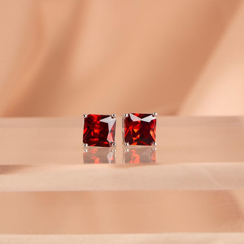 Серьги-гвоздики Cellacity из 100% стерлингового серебра 925 пробы, 7*7 мм, турмалин Параиба для женщин, сверкающие ювелирные изделия для свадебной вечеринки, подарок