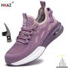 Новая Мода Рабочая Обувь Безопасности Для Женщин Дышащая Сетка Рабочие Кроссовки Обувь со Стальным Носком Защитная Обувь Безопасности с Защитой от Прокола