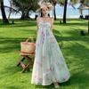 Fairy Floral Spaghetti Strap Summer Dress for Beach Vacations