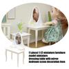 Миниатюрная белая комнатная мебель, комод, 1/12, традиционный стиль, реалистичное мастерство