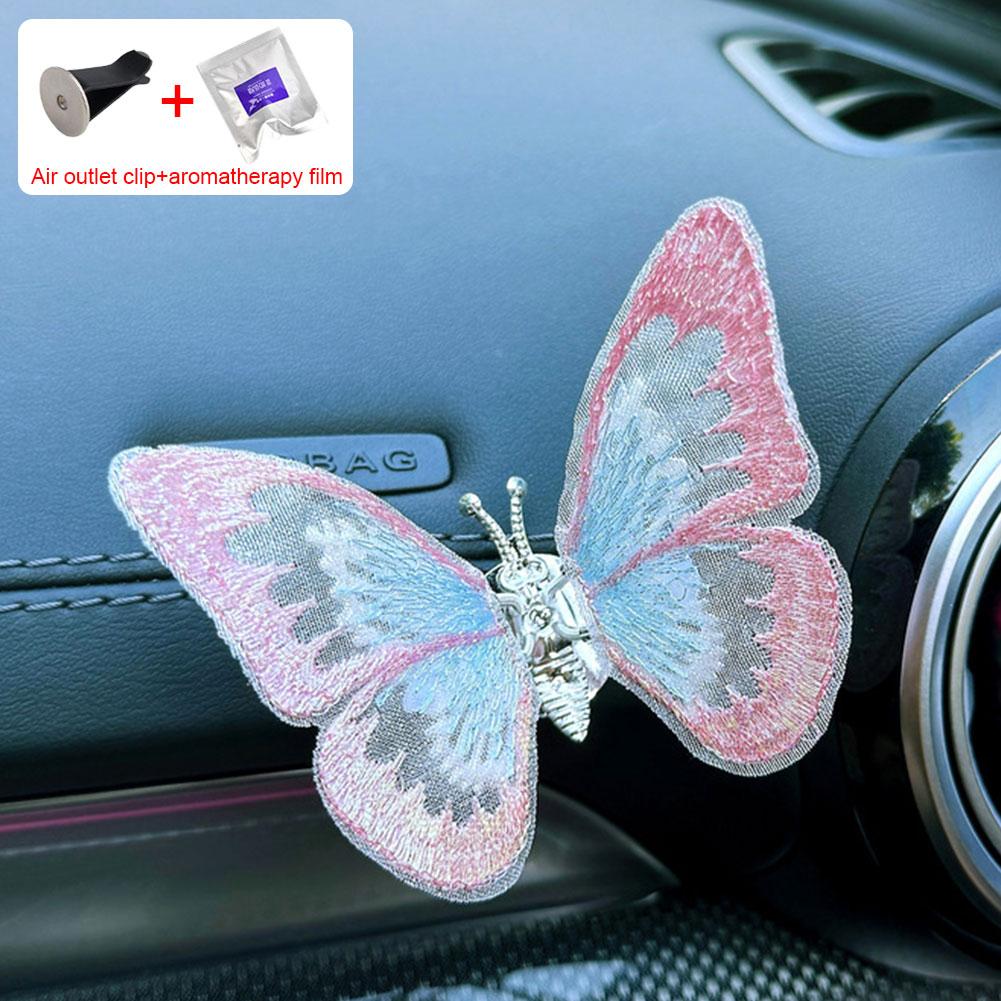 Butterfly Vent Clip Cute Fluttering Butterfly Trinket For Vehicle Center Console Car Refreshing Ornament That Spreads Aroma