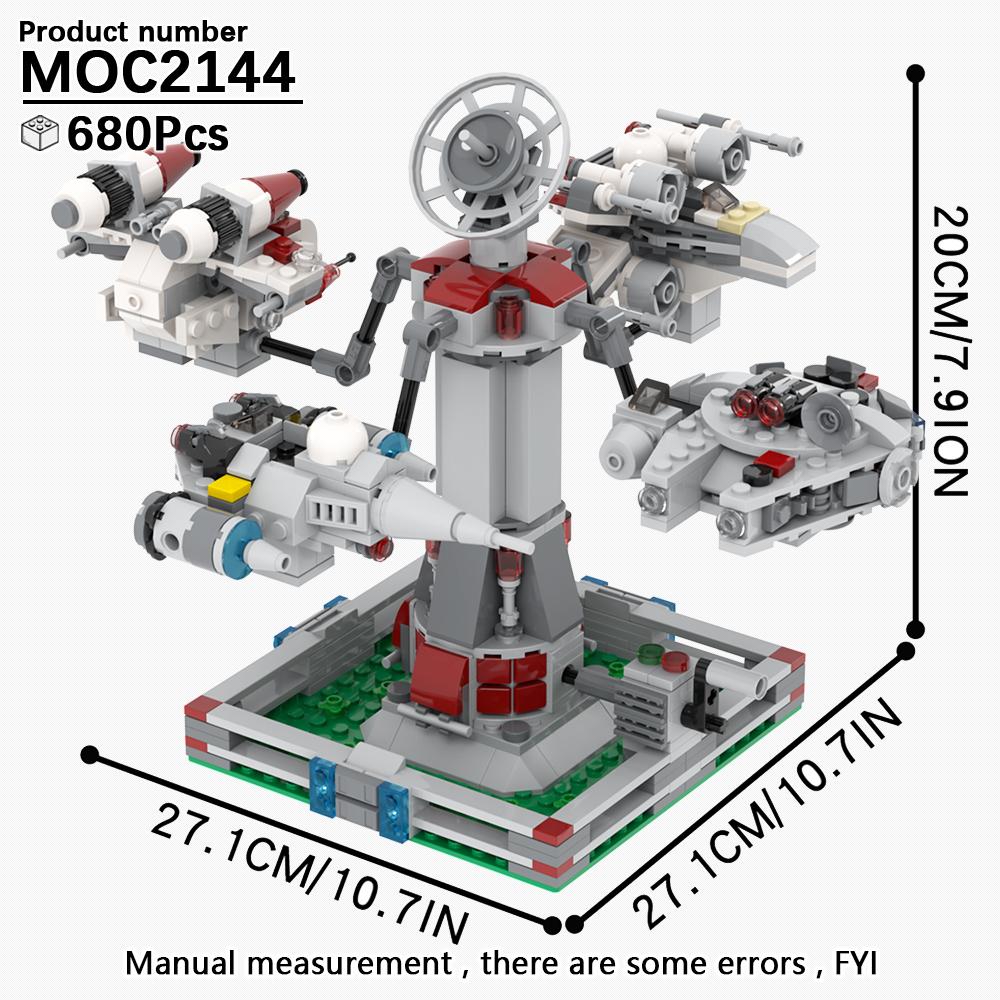 MOOXI Серия «Космические войны» Сценарная модель MOC Кирпич DIY Диорама Взрослые Детские Игрушки Набор строительных блоков Монтессори Подарки Украшение