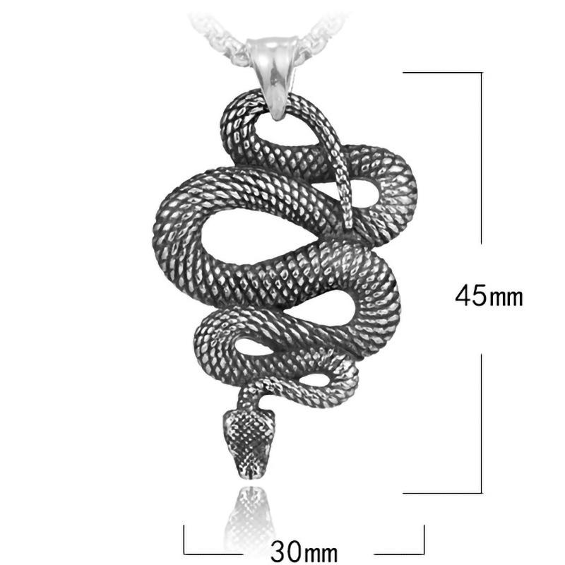 Модное мужское ожерелье-змея, хип-хоп античное ожерелье из титановой стали, трендовое мужское ожерелье