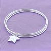925 Sterling Silver Stylish and Simple Three-ring Star Bracelet Birthday Party Anniversary Gift Daily Wear