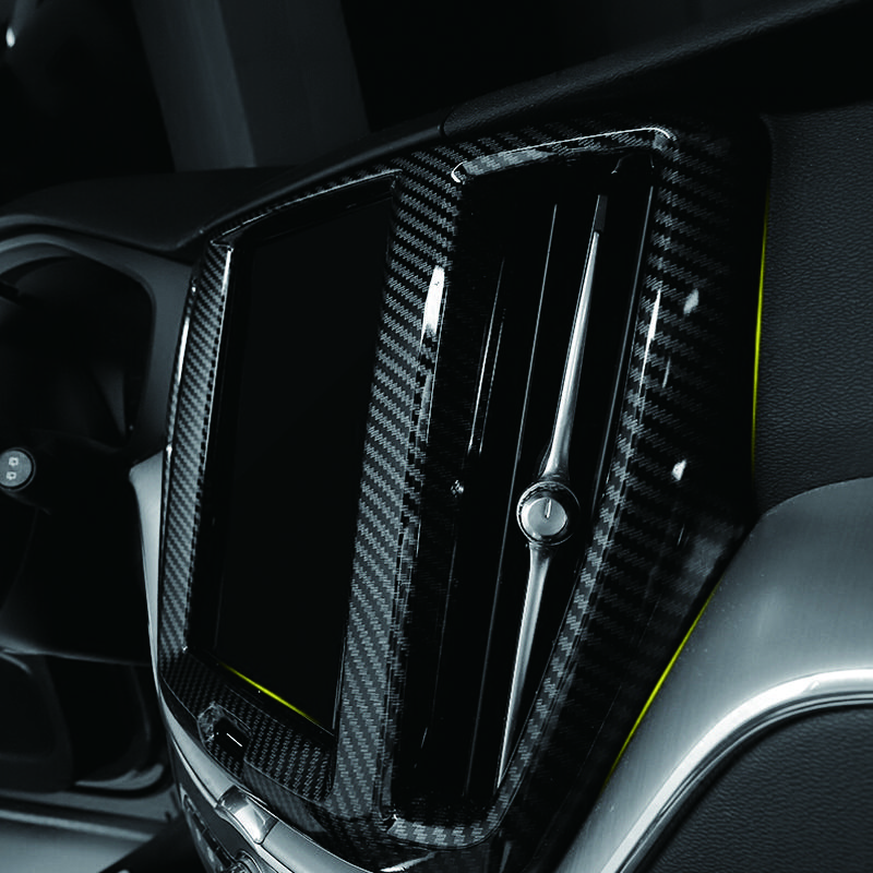 ABS углеродное волокно, автонавигационная панель, декоративная крышка, наклейка, Стайлинг автомобиля для Volvo XC60 2018 
