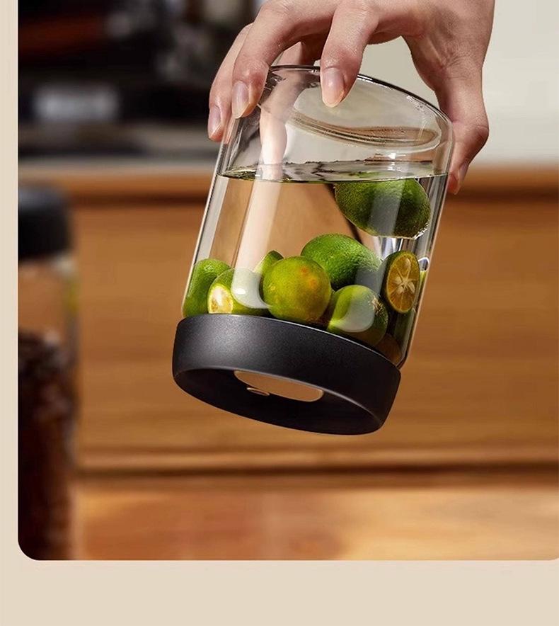 Ankou Airtight Vacuum Glass Jar for Coffee, Tea, and Food Storage
