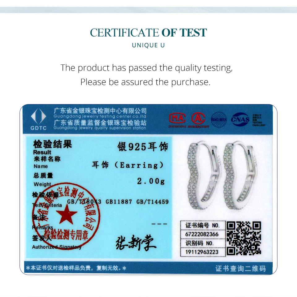 Bisaer 925 Sterling Silver Heart-shaped Ear Buckles Love Hoop Earrings Pave Setting CZ for Women Fine Jewelry Gift