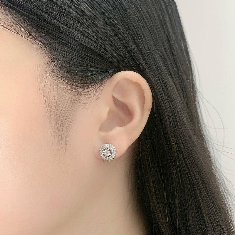 Серьги Sterling Color Темперамент Личность С бриллиантами Женские Модели Корейский Шик Стильные Антиаллергенные Персональные Украшения