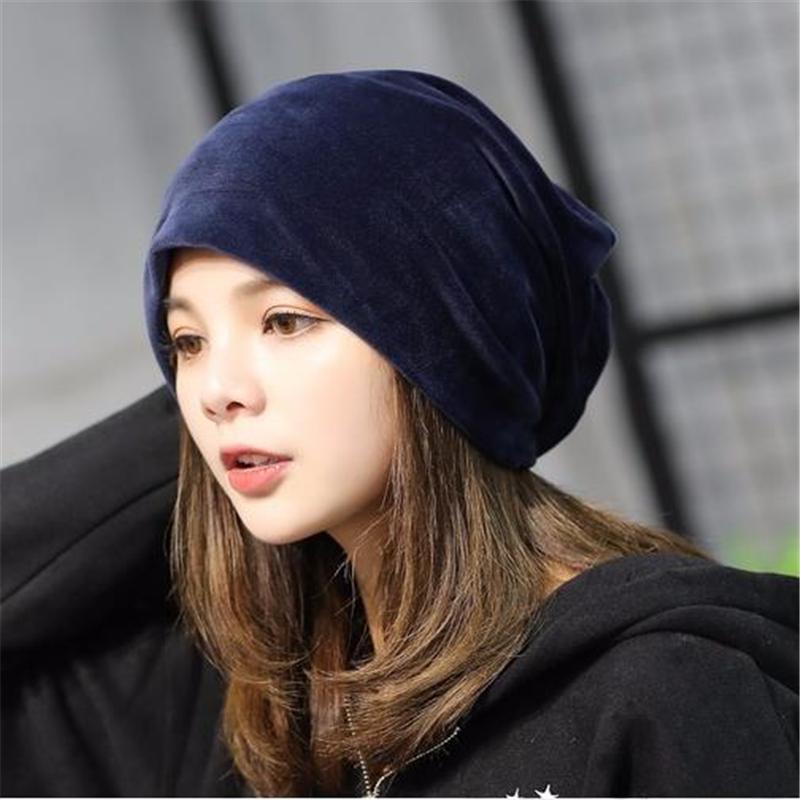 Осенне-зимняя плюшевая шапка-пуловер