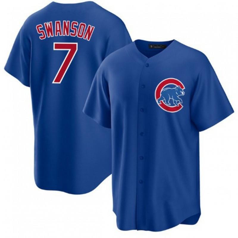 Cubs Baseball Jersey Mens Fan Version 7 24 27 SWANSON Striped Sports Top