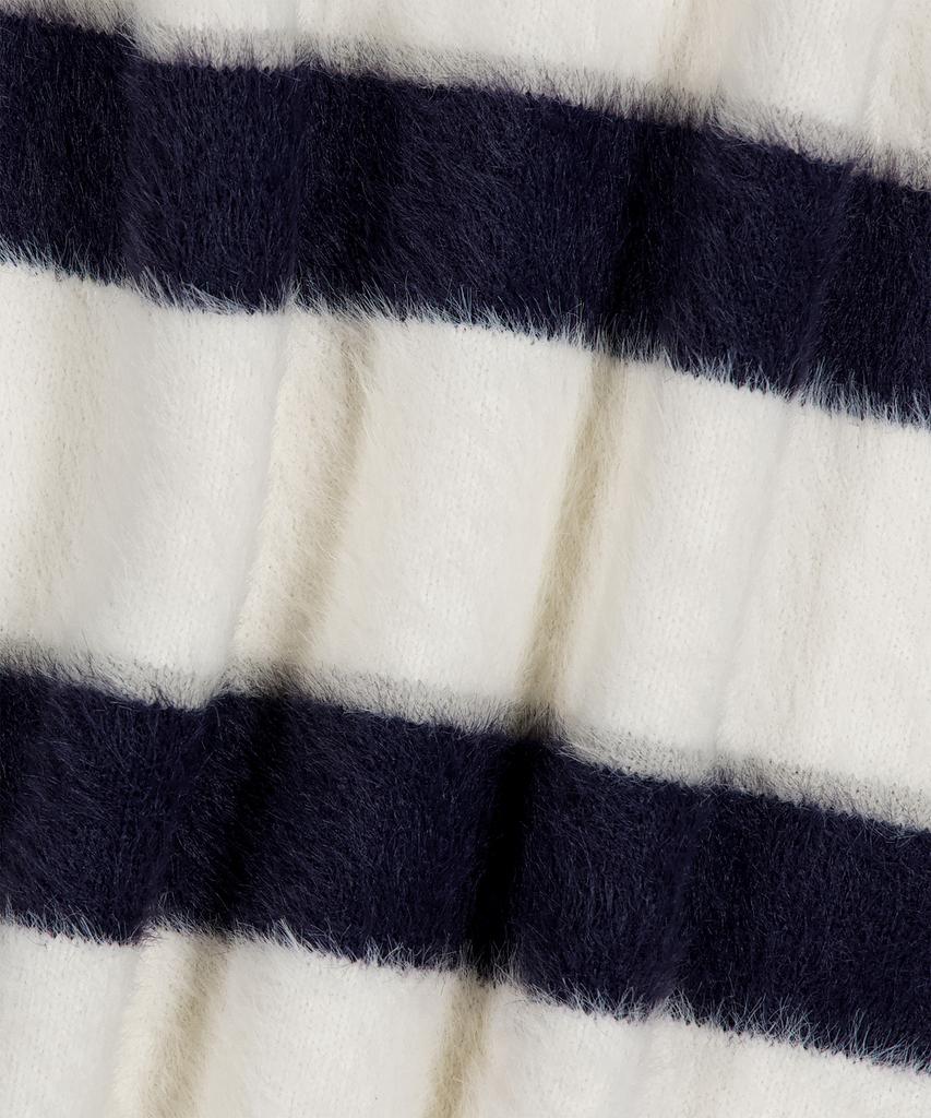 SLOWACID Hairy Stripe Pullover Knit [Ivory]