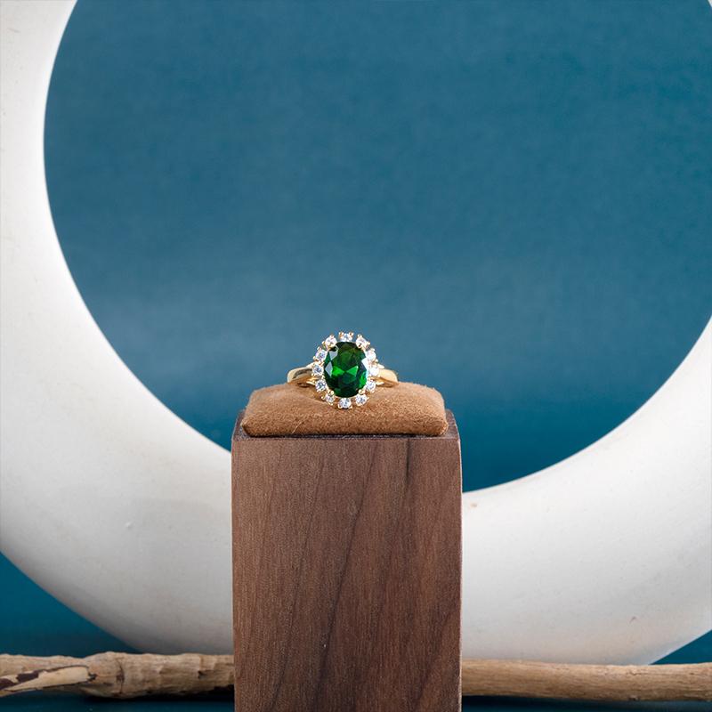 BELLA BOX Gorgeous Oval Blue Cubic Zirconia Ring Wedding Ceremony Party Luxury Accessories Women Elegant Design Fashion Jewelry