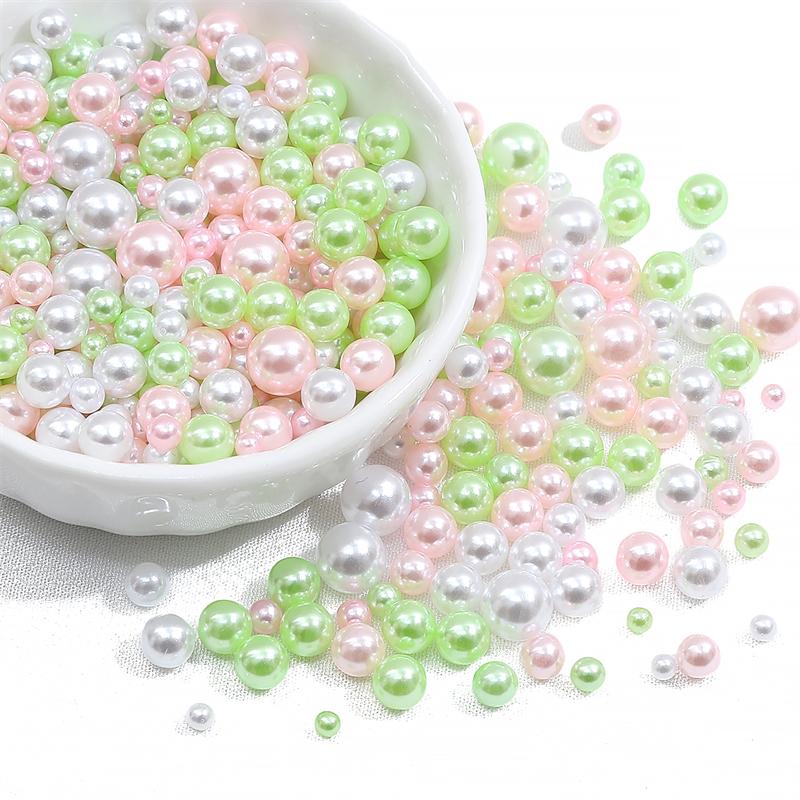 200 шт., 3-8 мм, цветные бусины из АБС-пластика, круглые искусственные жемчужные бусины для самостоятельного изготовления ювелирных изделий, украшения дома, художественный искусственный жемчуг для наполнителей ваз