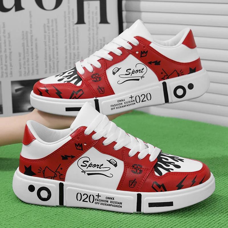 2024 New Street Fashion Home Graffiti Soft Sole Sports Shoes Men's Running Shoes Outdoor New Men's Walking Shoes Free Shipping