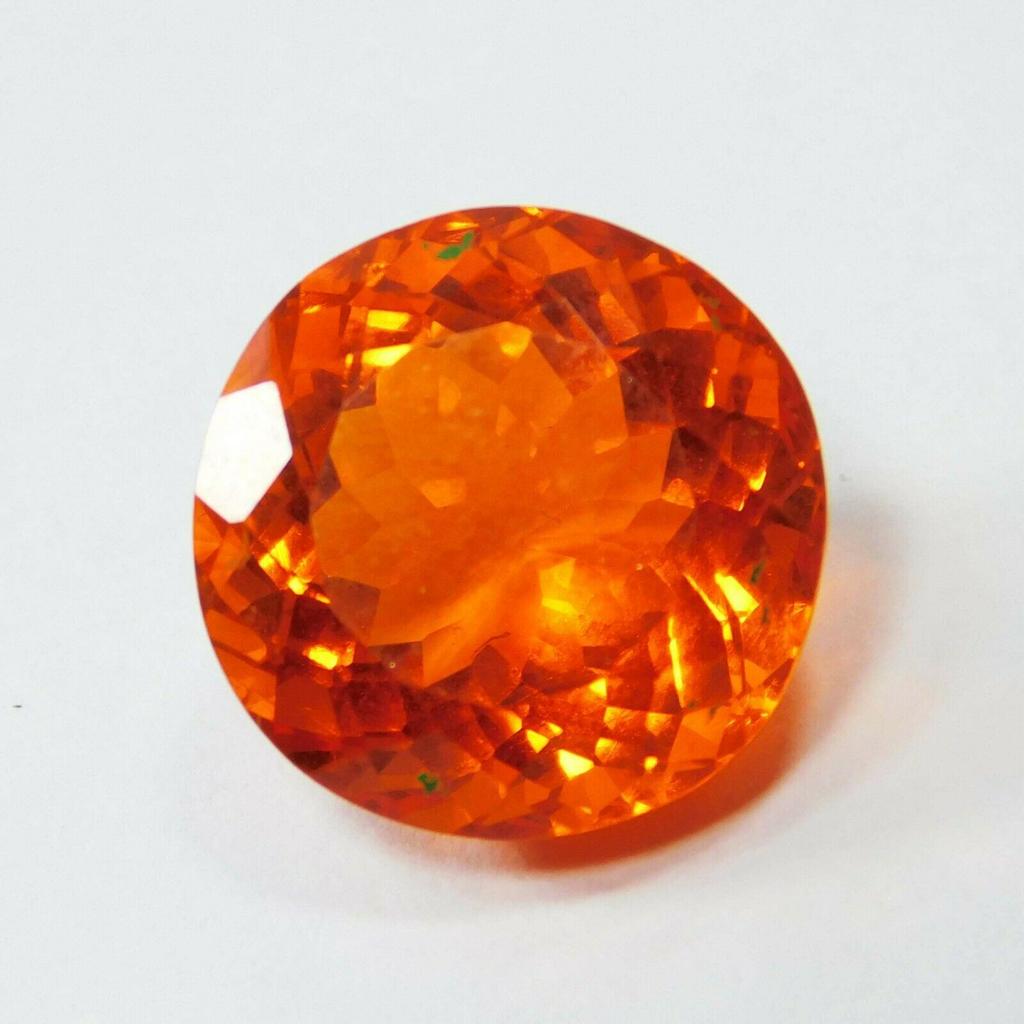 Natural Orange Sapphire Loose Gemstone Round Cut 11 ct September Birthstone for Gem Collections