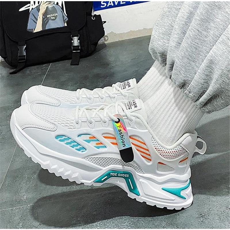 Мужская обувь дышащая универсальная сетчатая спортивная и досуговая беговая обувь черного цвета