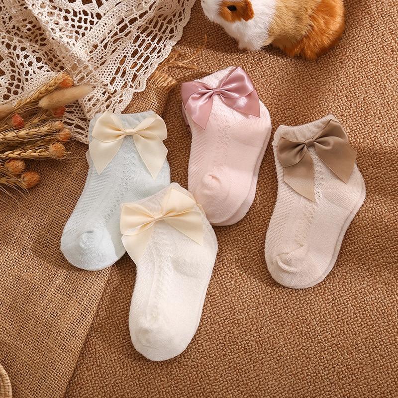 Cute Baby Girl Socks Cotton Breathable Bow Princess Girl Lace Socks Ruffle Socks Kids Socks Girls Little Girl Socks