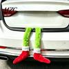 Christmas Ornaments for Tree 2Pcs Green Elf Car Leg Decoration, Plush Long Hair Hanging Funny Accessories Ornament Home Fireplace Decor, Holiday Gift
