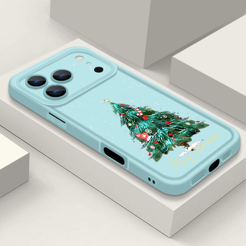 Christmas Tree Pattern Case For iPhone 17 Air 16e 16 15 14 Pro Max 13 17 Pro Max 17 Pro 17 Shockproof Soft TPU Silicone Phone Cover Funda