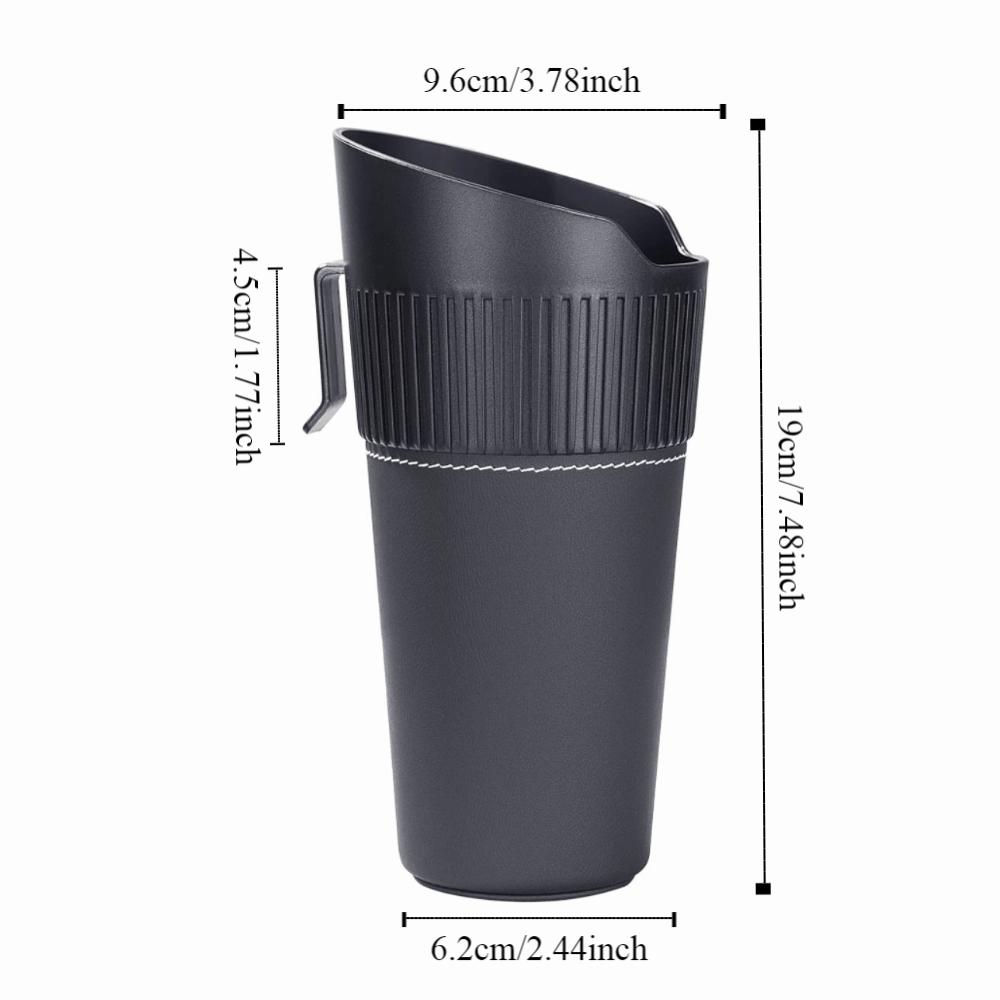 Leather Wrapping Car Trash Can Multifunctional Vehicle Dustbin Waste Bin Cup Holder Auto Parts
