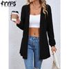 Women's Fashion Casual Solid Color Print Autumn Winter Long Sleeve Jackets & Coats