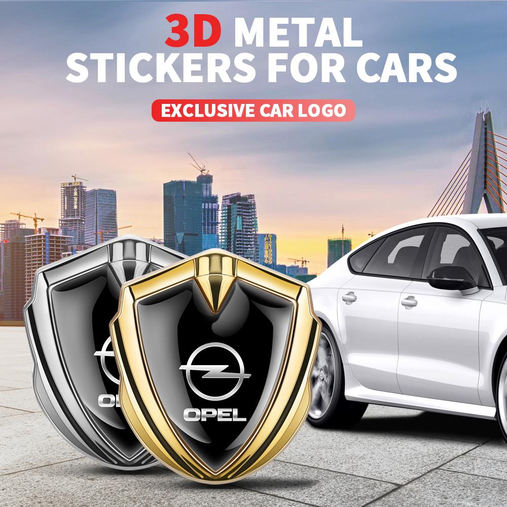 dajfhk1 1/2Pcs Car Metal Shield Logo Car Side Window Body Badge Stickers for Opel Astra H G Insignia Antara Ampera Mokka Zafira Corsa