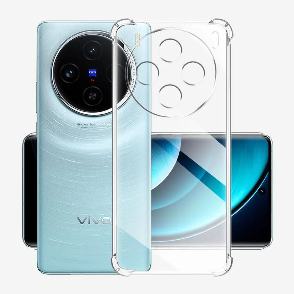 For Vivo X100 5G Case Clear Shockproof Silicone Soft Cover Cases For Vivo X100 Pro 5G Coque For VivoX100 X100Pro Funda Shell