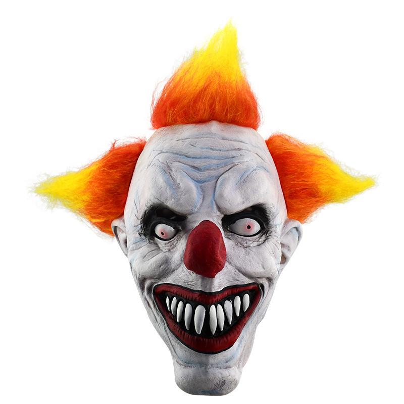 Evil Clown Latex Headgear Thriller Theme Masquerade Party Dress Up Mask Halloween Horror Clown Mask