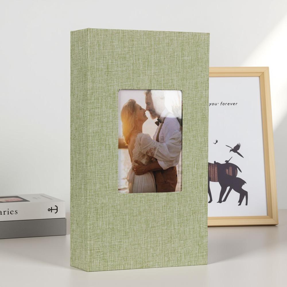 300 Pockets Photo Storage Book Slip-in Family Album Creative 4R6 Linen Photo Album Graduation