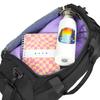 Large black sports travel bag, hand luggage, training bag