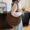 Летняя модная женская сумка на плечо большой емкости для пляжного отдыха из соломы