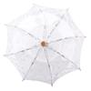 Lady Wedding Lace Umbrella Parasol Sun Umbrellas Party Bridal Photo Taking Decor(White Small)