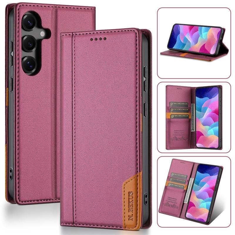 Магнитный противокражный кошелек-книжка из кожи с отделением для карт и телефона для Samsung Galaxy S25 Edge S24 Ultra S23 Plus S22 S21 S20 FE S10 Чехол