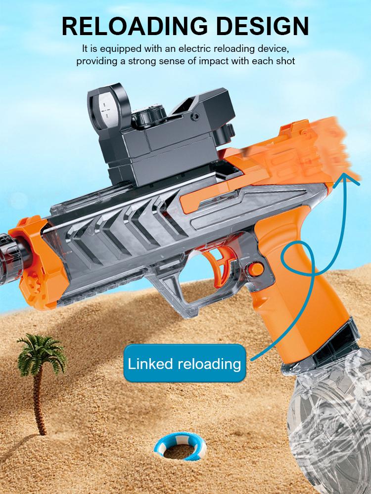 Боевые электрические водяные пистолеты, Водяной пистолет с крутой подсветкой и дымовым эффектом, Большая емкость, Водяные пистолеты для лета, Игрушка для пляжа на открытом воздухе для взрослых