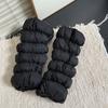 Mid-calf Down Cotton Leg Warmers Fluffy Boots Cover Lolita Loose Socks Foot Cover  Fall Winter