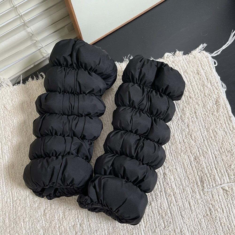 Mid-calf Down Cotton Leg Warmers Fluffy Boots Cover Lolita Loose Socks Foot Cover  Fall Winter