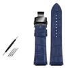 Genuine Leather Watchband For GUESS W0040G3 W0247G3 W0040G7 Series Blue Cowhide Watch Straps 22mm Wrist Band Men Bracelet