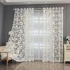 Lace Jacquard Transparent Curtain Window Screen Living Room Bedroom Balcony Screen Curtain Transparent Window Screen Curtain