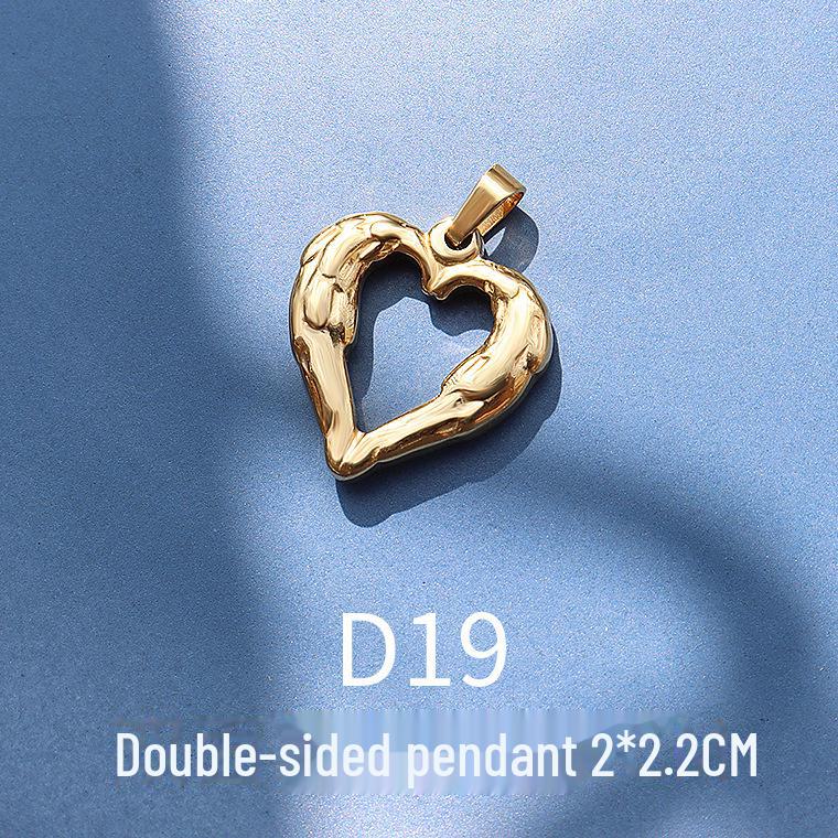 Подвеска в виде морской звезды и луны, покрытая золотом 18 карат - ювелирные изделия из титановой стали в стиле ретро