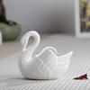 Ceramic Swan Ornament Multi-purpose Hydroponic Plants Succulents Pot Candle Holder Storage Box Desktop Swan Decoration