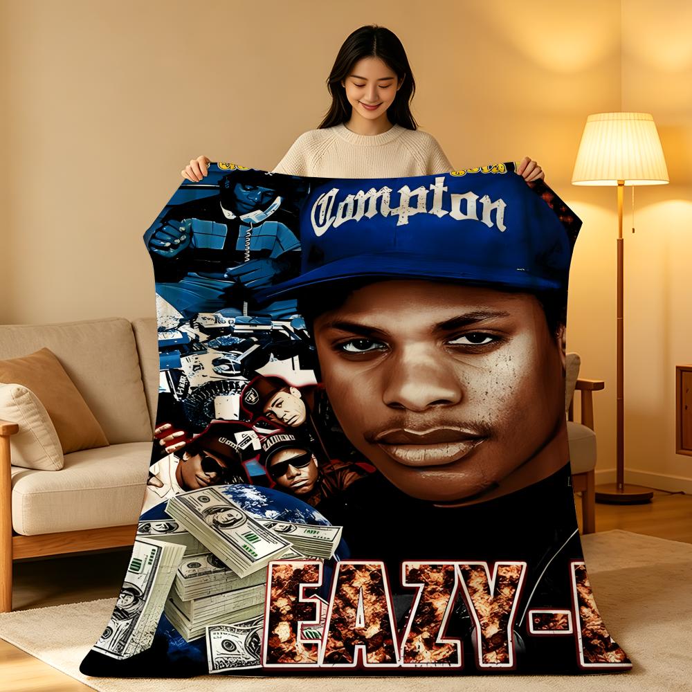 Music E-Eazy-E Throw hot High-Density Short Plush Blanket Soft Skin-Friendly for Sofa Nap Air-Conditioned Room