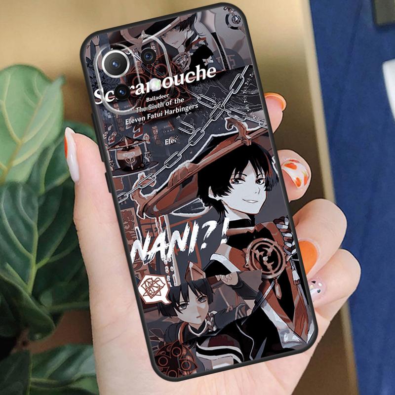 Чехол Scaramouche Genshin Impact для Xiaomi 15 14 Ultra 13T 14T 15T Pro 17 Pro Max POCO X7 Pro X5 X6 F5 F6 F7 F8