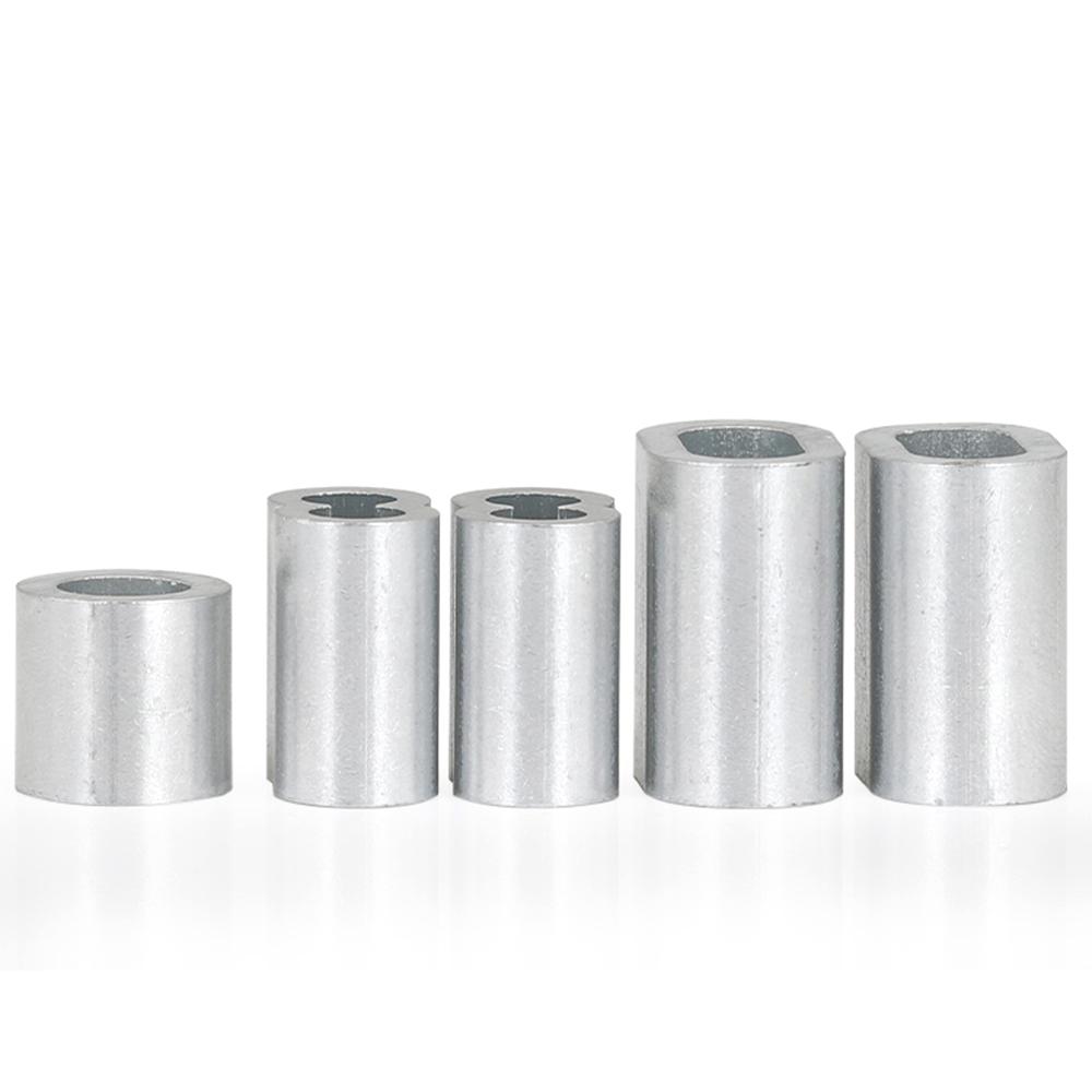 5/10/25/50/100/200/500 шт. Круглый трос с одним отверстием, алюминиевая втулка, алюминиевый патрон, зажим с овальным отверстием, алюминиевая пряжка, быстрозажимной патрон